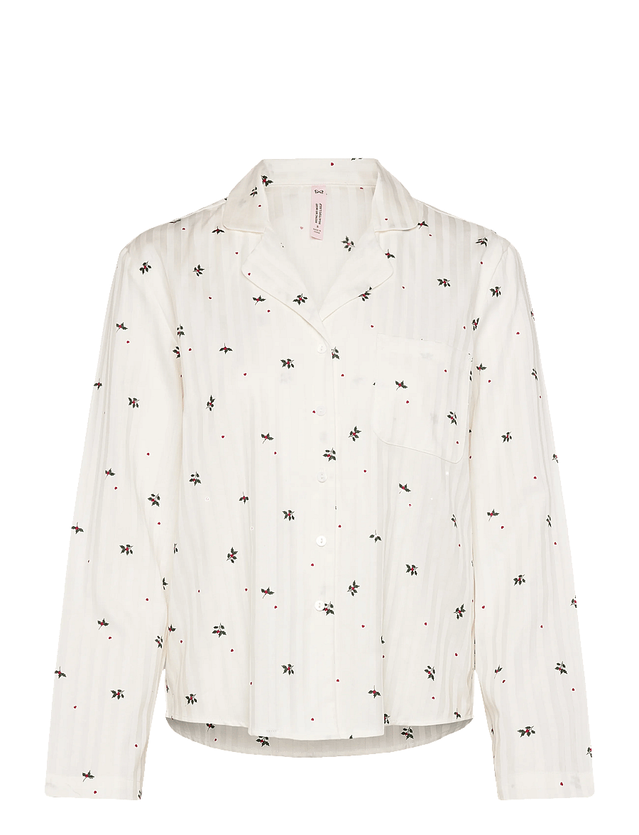 Hunkemöller - JACKET LS CO JACQUARD MISTLETO - overdele - gardenia - 1