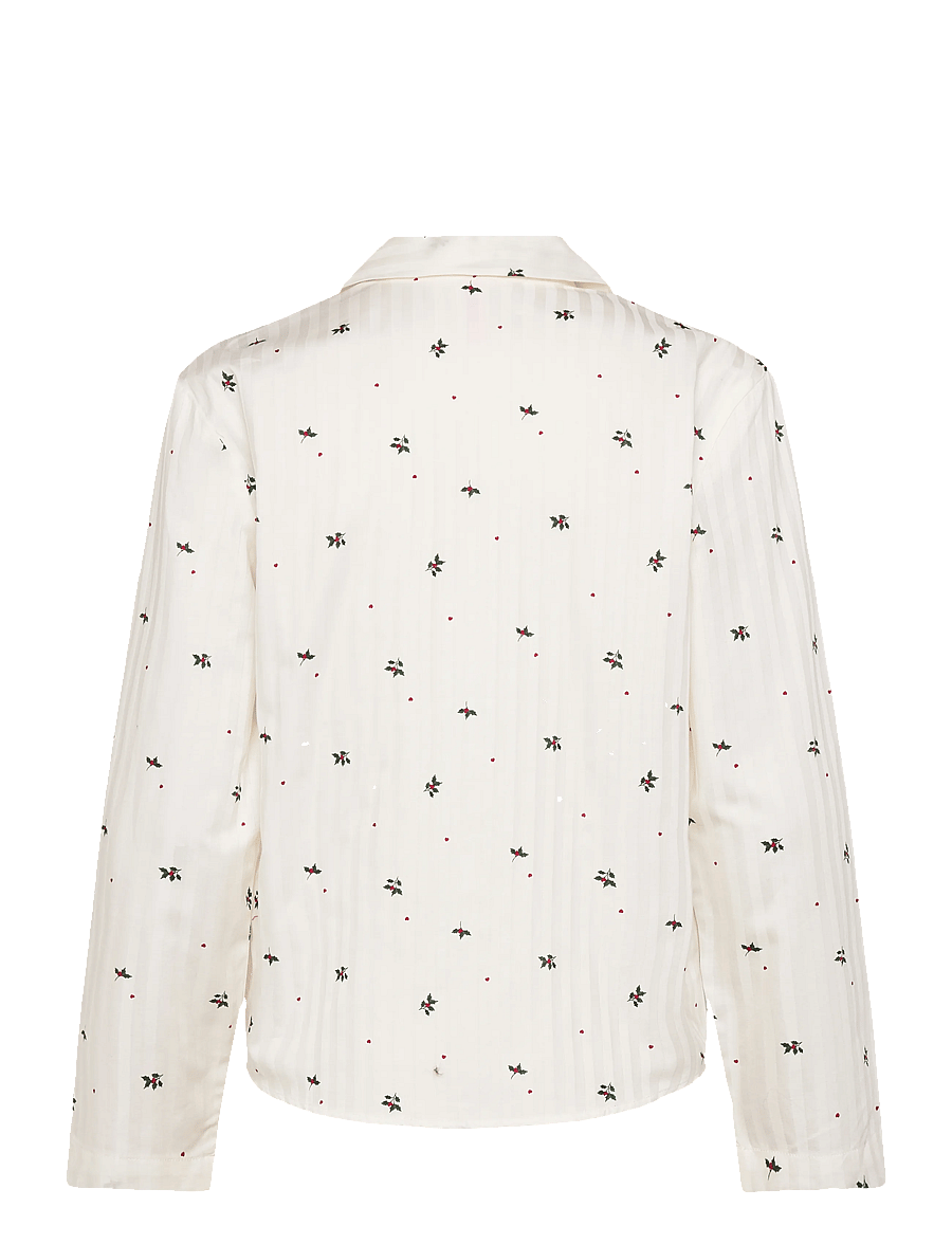 Hunkemöller - JACKET LS CO JACQUARD MISTLETO - overdele - gardenia - 2