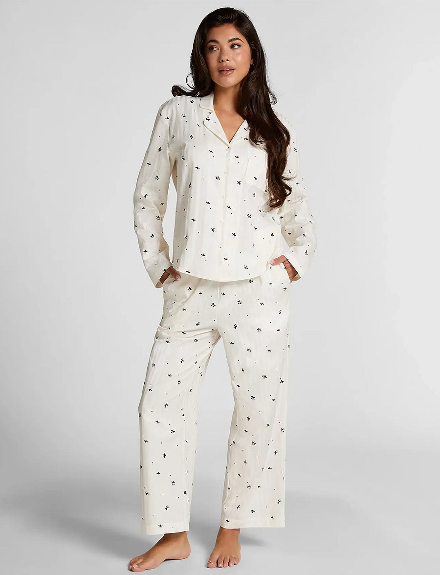 Hunkemöller - JACKET LS CO JACQUARD MISTLETO - overdele - gardenia - 0