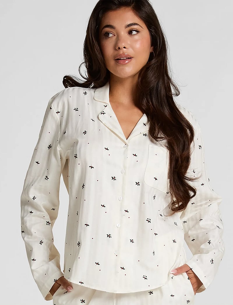 Hunkemöller - JACKET LS CO JACQUARD MISTLETO - overdele - gardenia - 4