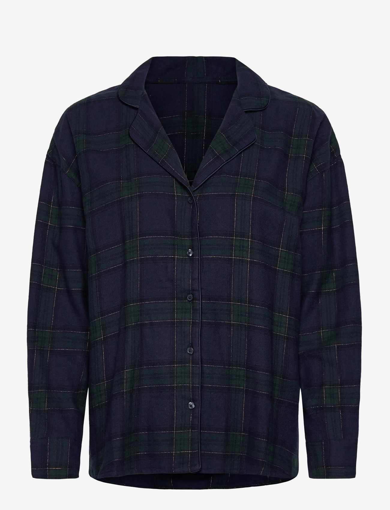 Hunkemöller - JACKET LS FLANNEL TWILL CHECK - oberteile - naval academy - 1