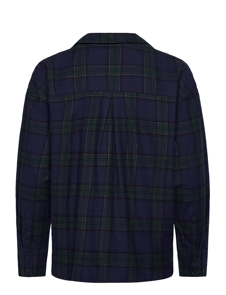 Hunkemöller - JACKET LS FLANNEL TWILL CHECK - oberteile - naval academy - 2