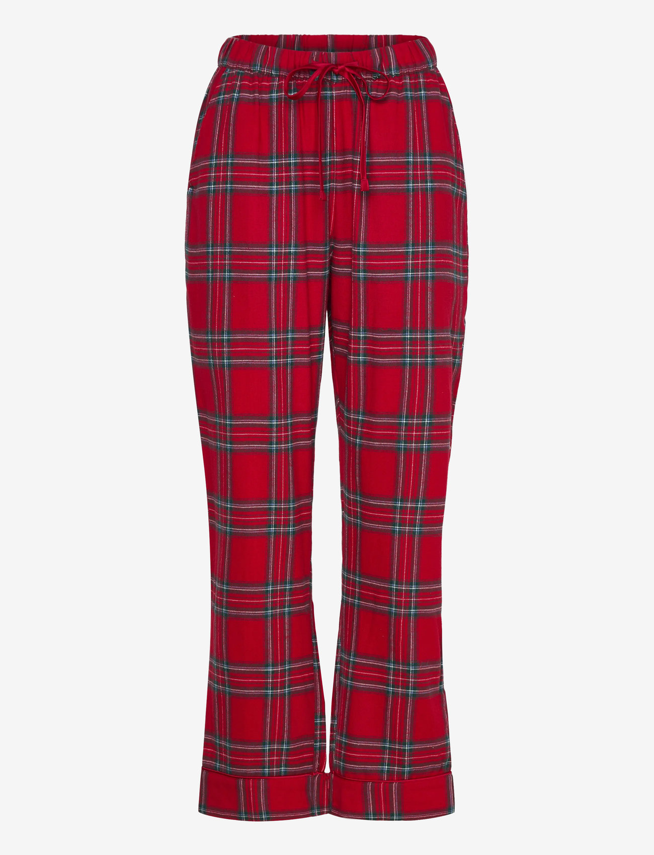 Hunkemöller - PANT FLANNEL STRAIGHT CHECK - women - savvy red - 0