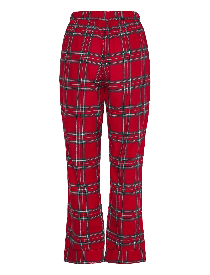 Hunkemöller - PANT FLANNEL STRAIGHT CHECK - julpyjamas - savvy red - 2