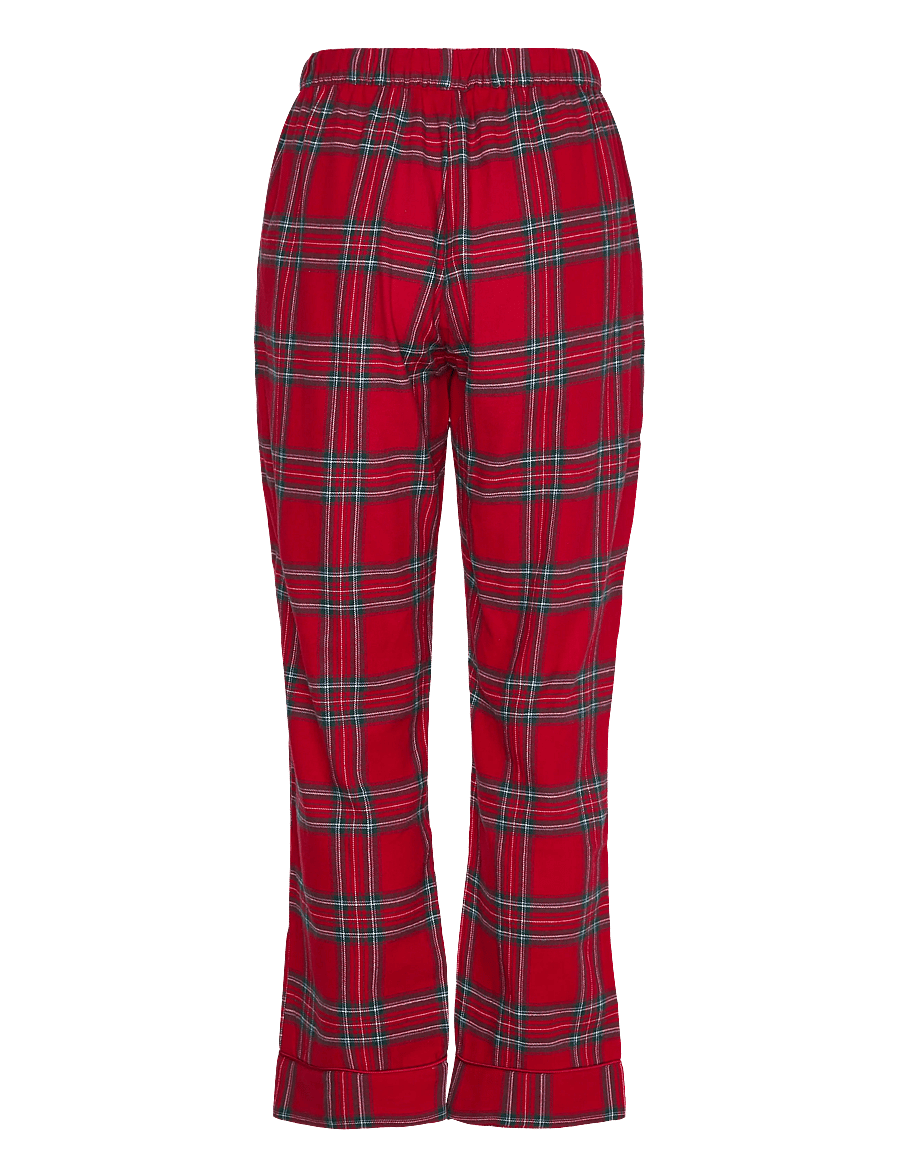 Hunkemöller - PANT FLANNEL STRAIGHT CHECK - pyjama pants - savvy red - 2