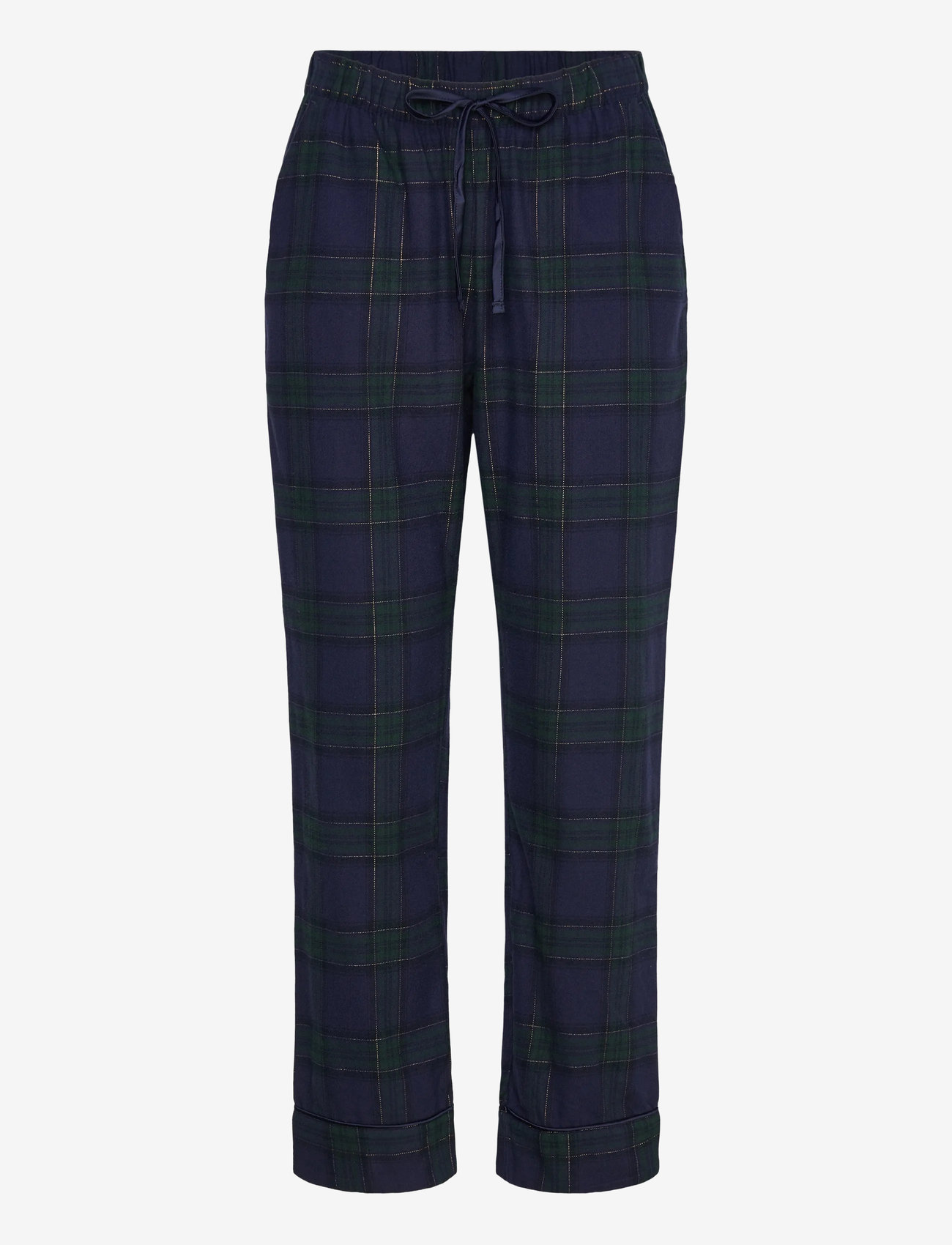 Hunkemöller - PANT FLANNEL STRAIGHT CHECK - pyjamahose - naval academy - 1