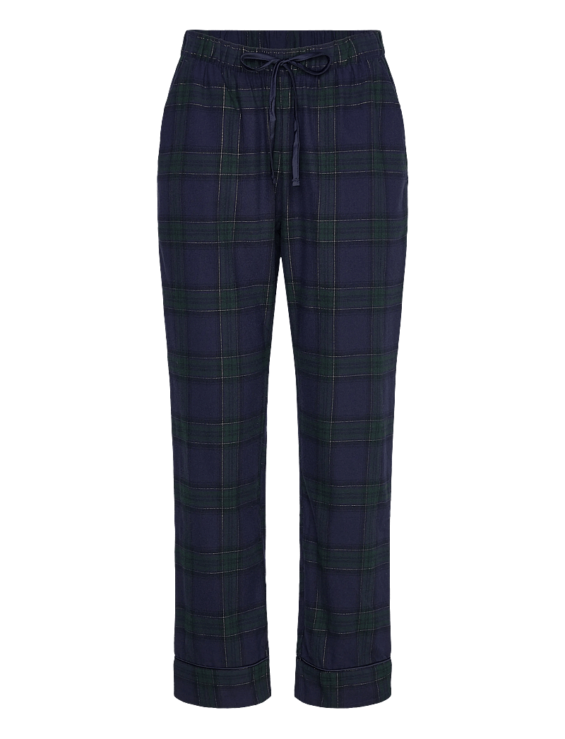 Hunkemöller - PANT FLANNEL STRAIGHT CHECK - pyjamahose - naval academy - 1