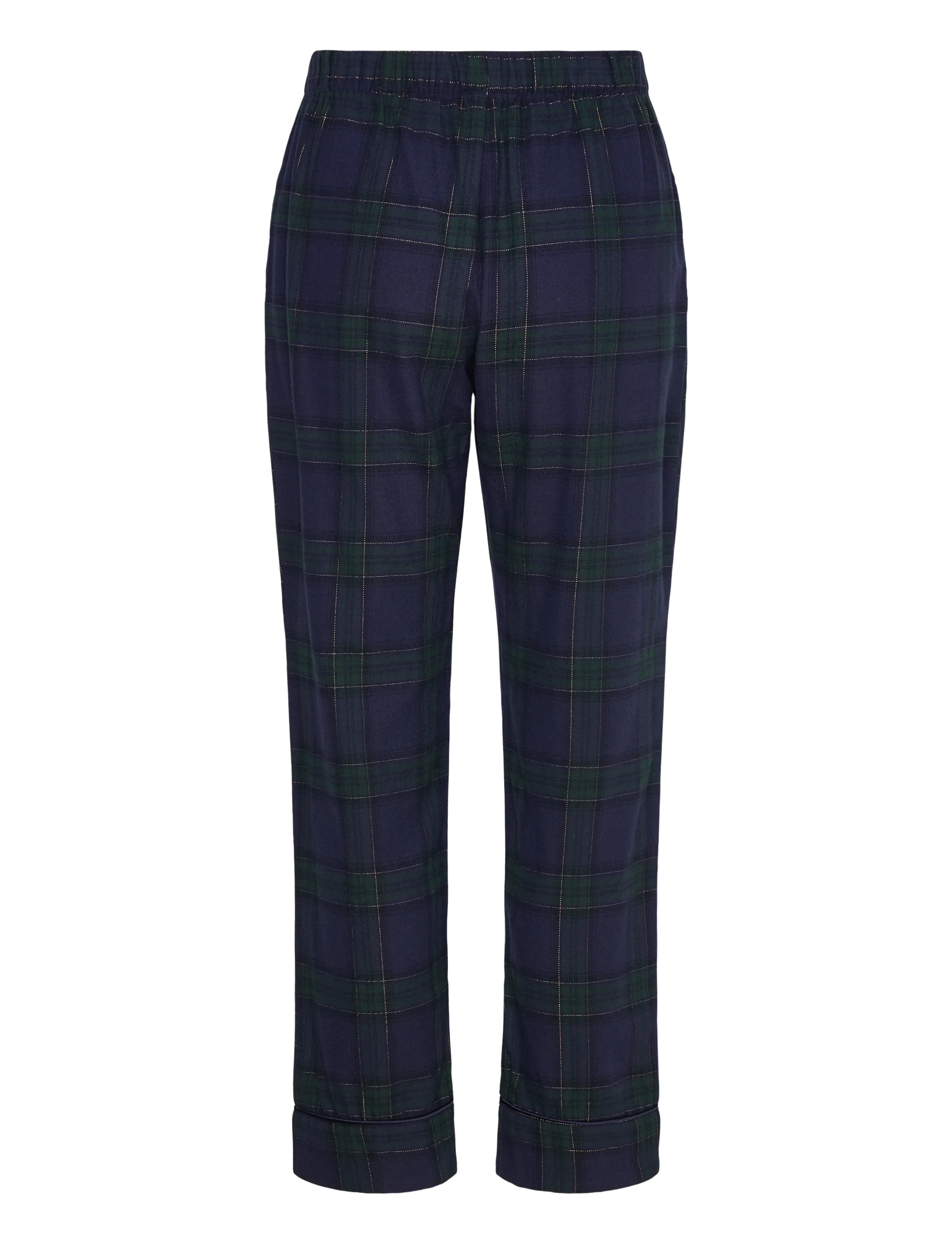 Hunkemöller - PANT FLANNEL STRAIGHT CHECK - naval academy - 2