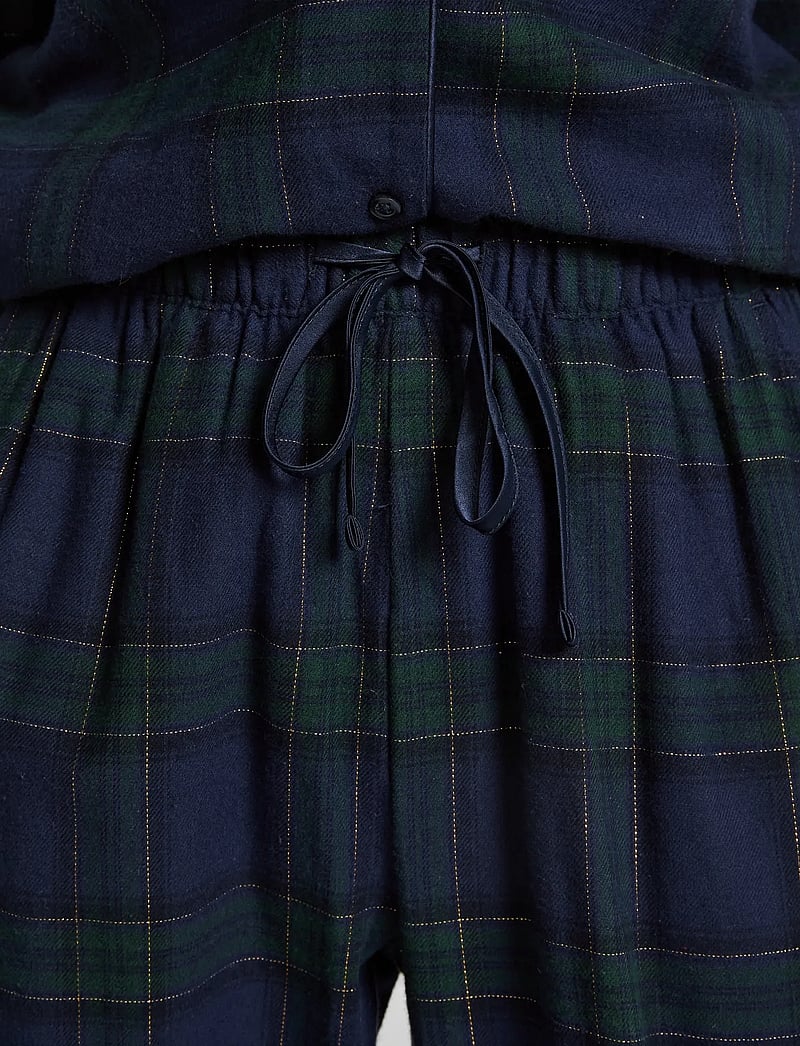 Hunkemöller - PANT FLANNEL STRAIGHT CHECK - pyjamahose - naval academy - 4