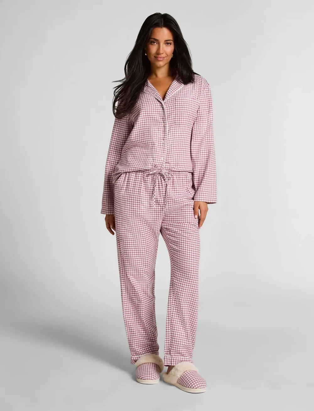 Hunkemöller - Flannel Pyjama Pants - julepyjamas - wistful mauve - 0