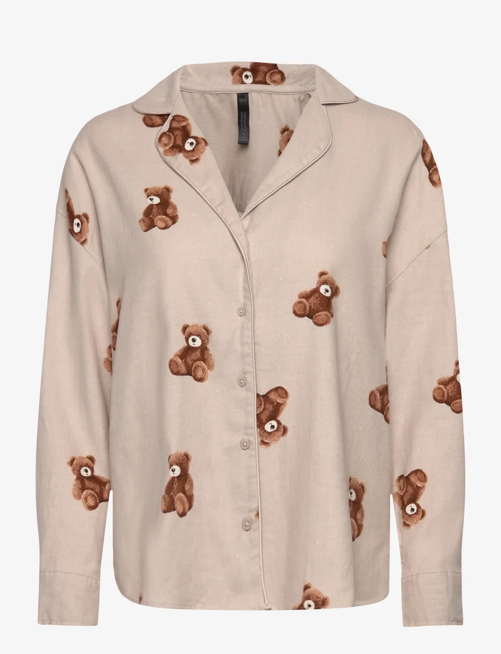 Hunkemöller - JACKET LS FLANNEL TWILL BEAR - overdele - gray morn - 1