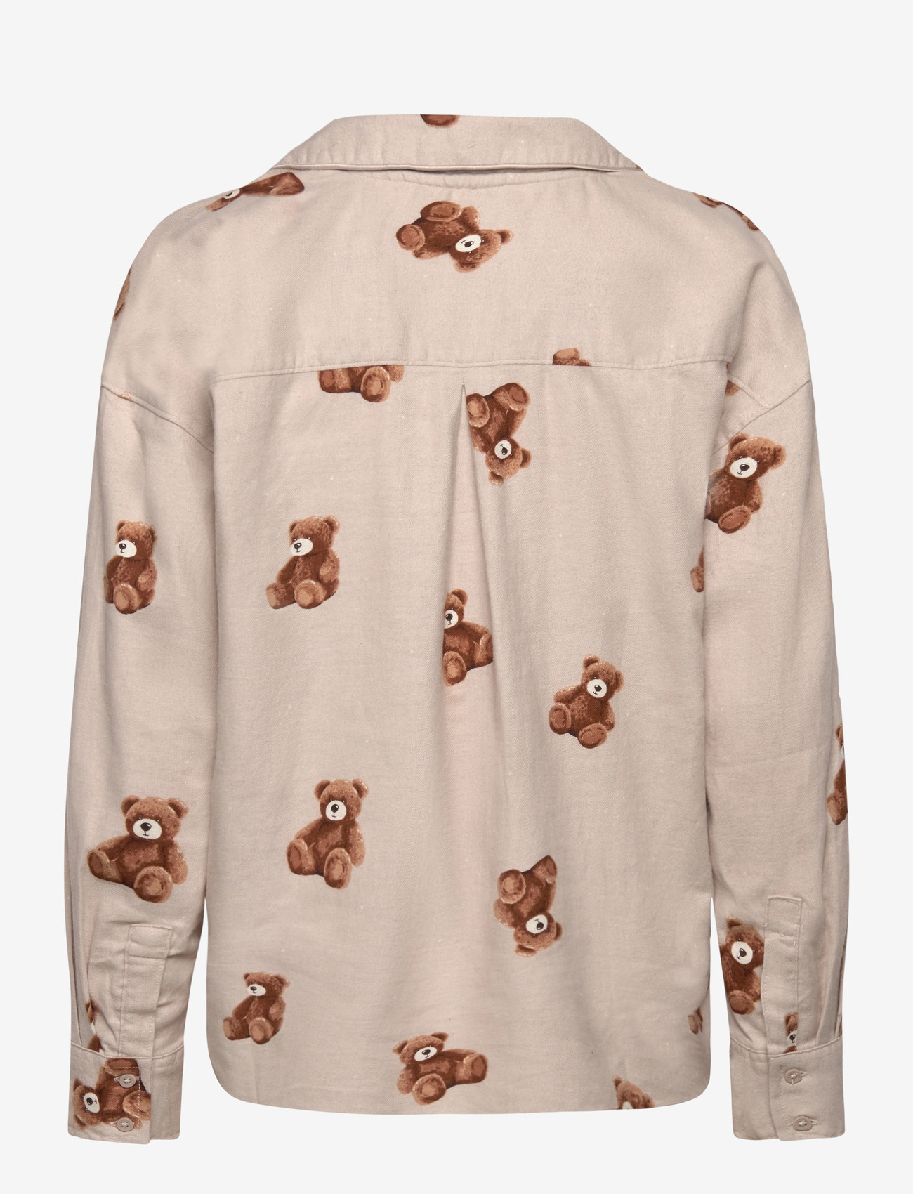 Hunkemöller - JACKET LS FLANNEL TWILL BEAR - alussärgid - gray morn - 2