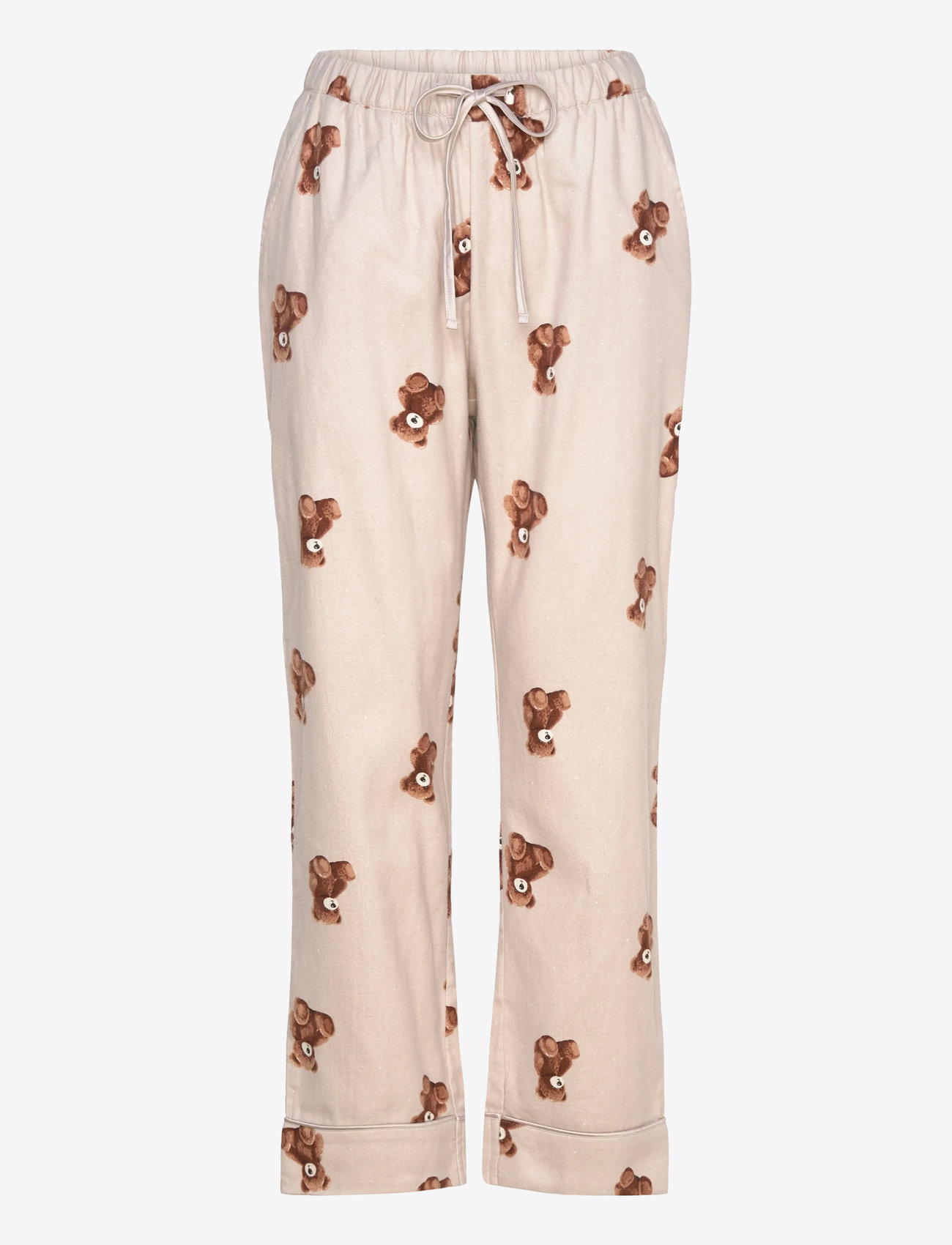 Hunkemöller - PANT FLANNEL STRAIGHT BEAR - gray morn - 1