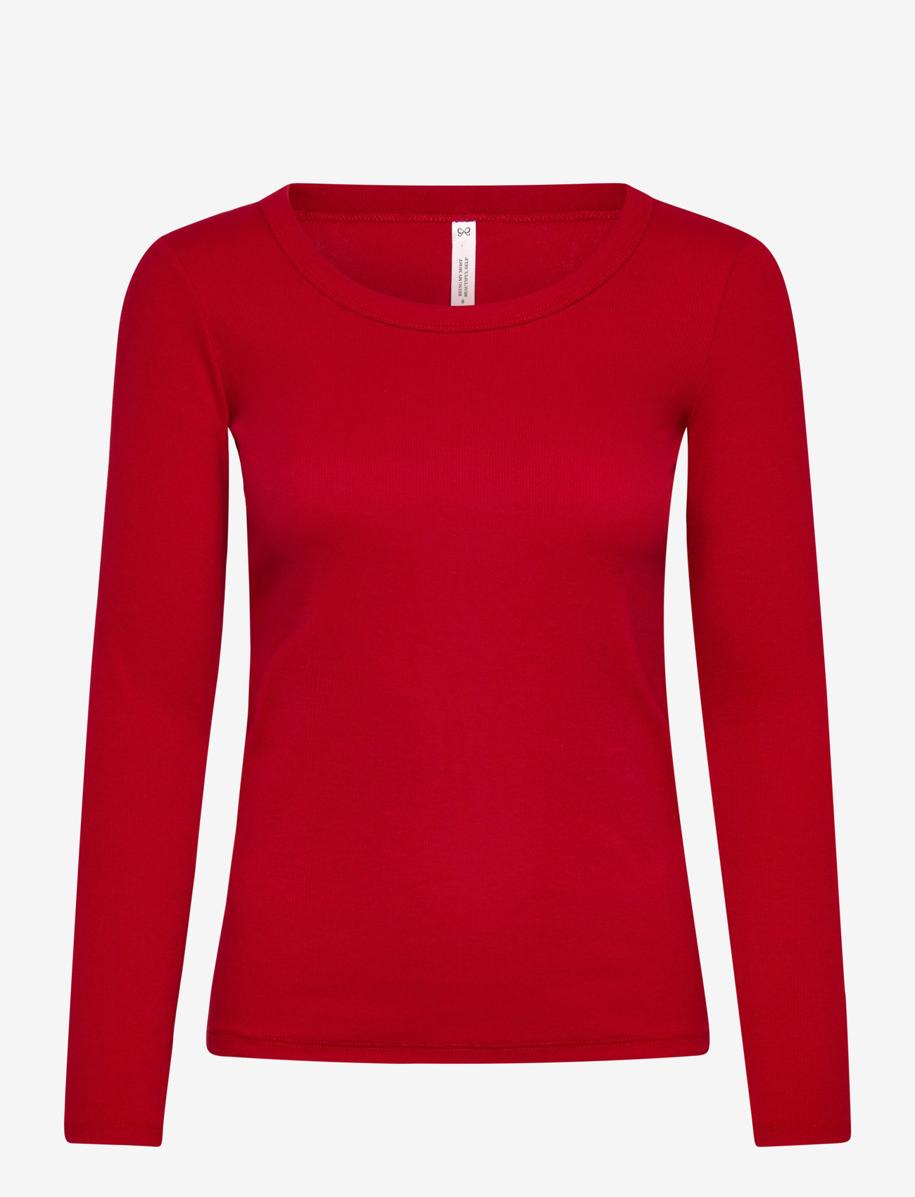 Hunkemöller - TOP LS CREW RIB COTTON - weihnachts-pyjamas - savvy red - 1