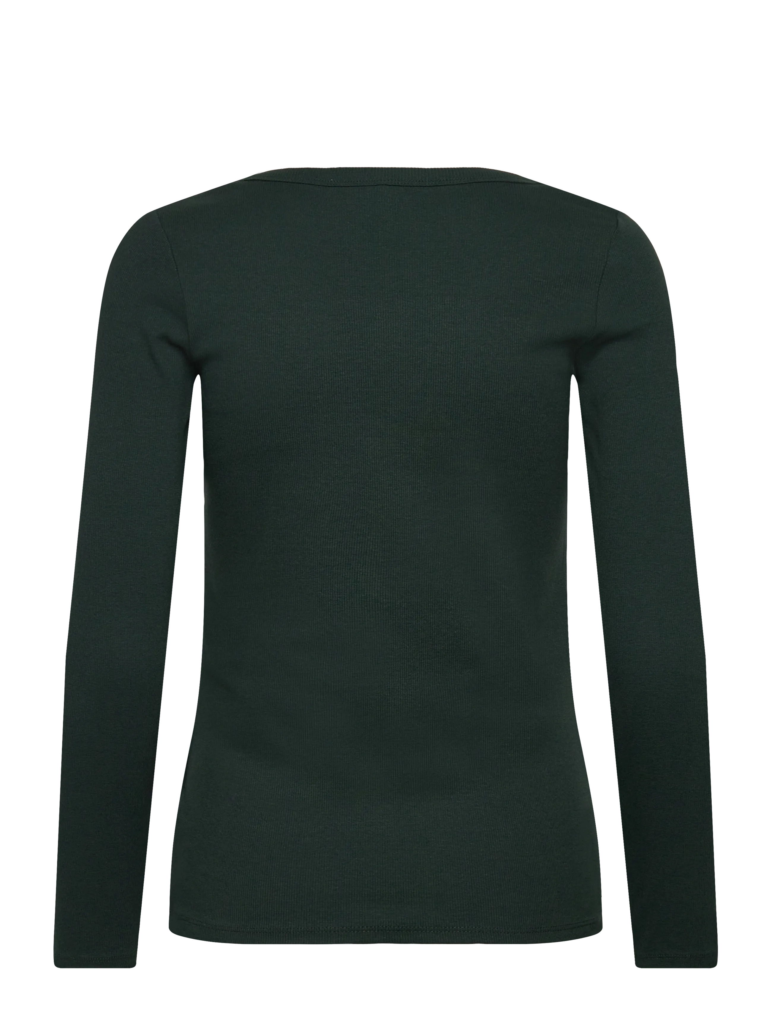 Hunkemöller - TOP LS CREW RIB COTTON - green gables - 2