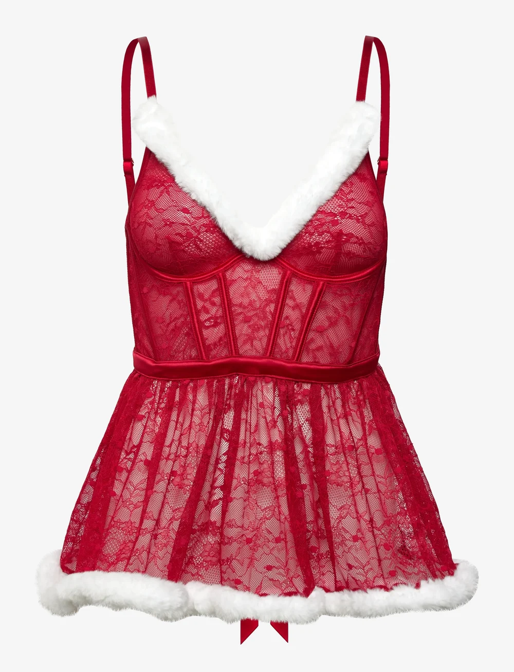 Hunkemöller - SD WIRED SANTA ALLOVER LACE - nachthemden - chili pepper - 1