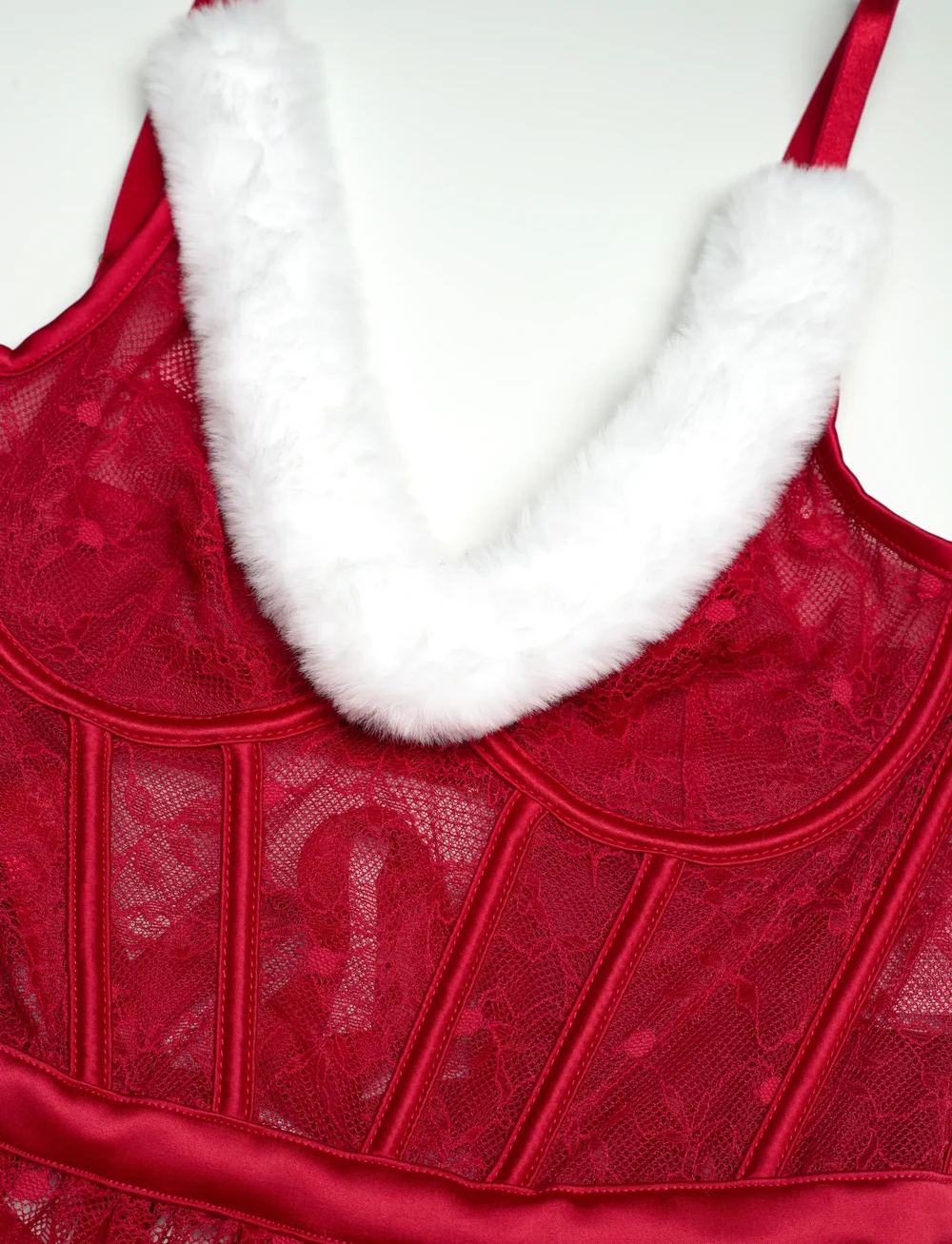 Hunkemöller - SD WIRED SANTA ALLOVER LACE - nachthemden - chili pepper - 5