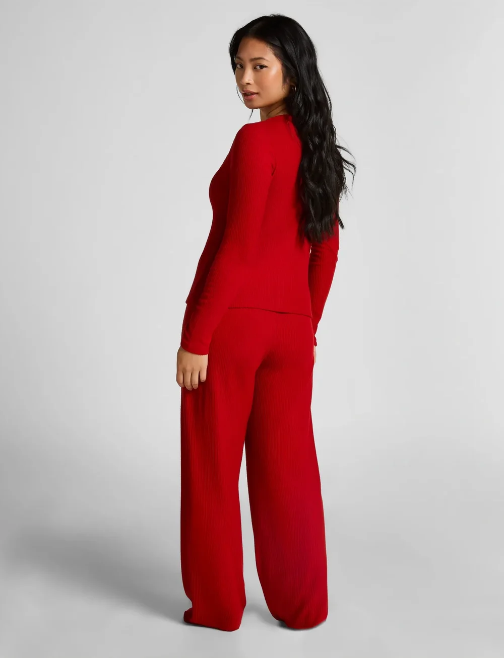 Hunkemöller - Cardigan Brushed Jersey - julepyjamas - savvy red - 5