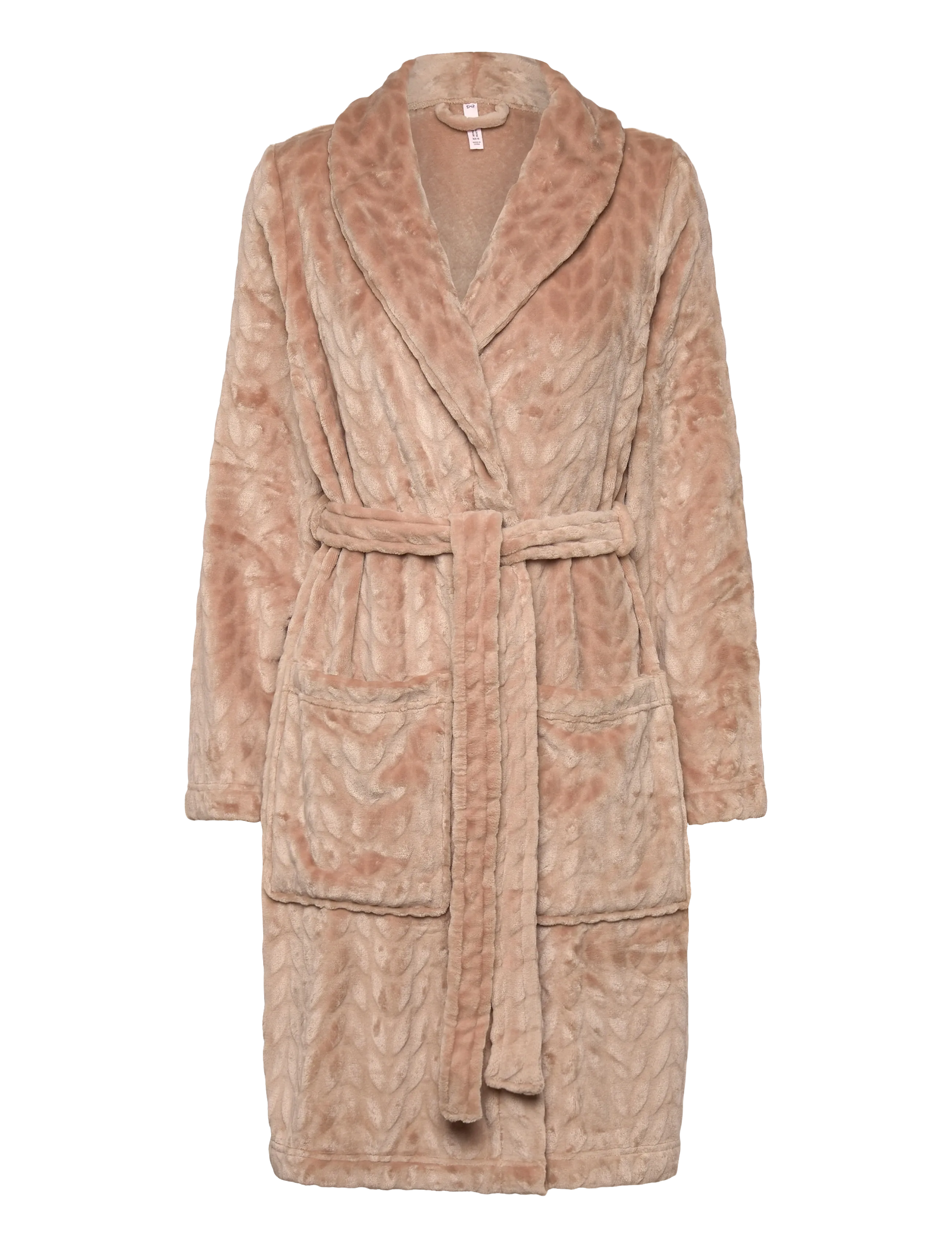 HUNKEMÖLLER Morgenmantel Kurz Flannel Beige - XL/XXL - Damen