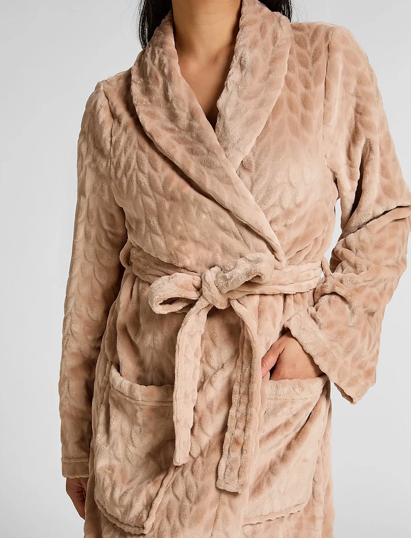 Hunkemöller - Robe Short Flannel - bademäntel - hkm tan - 3