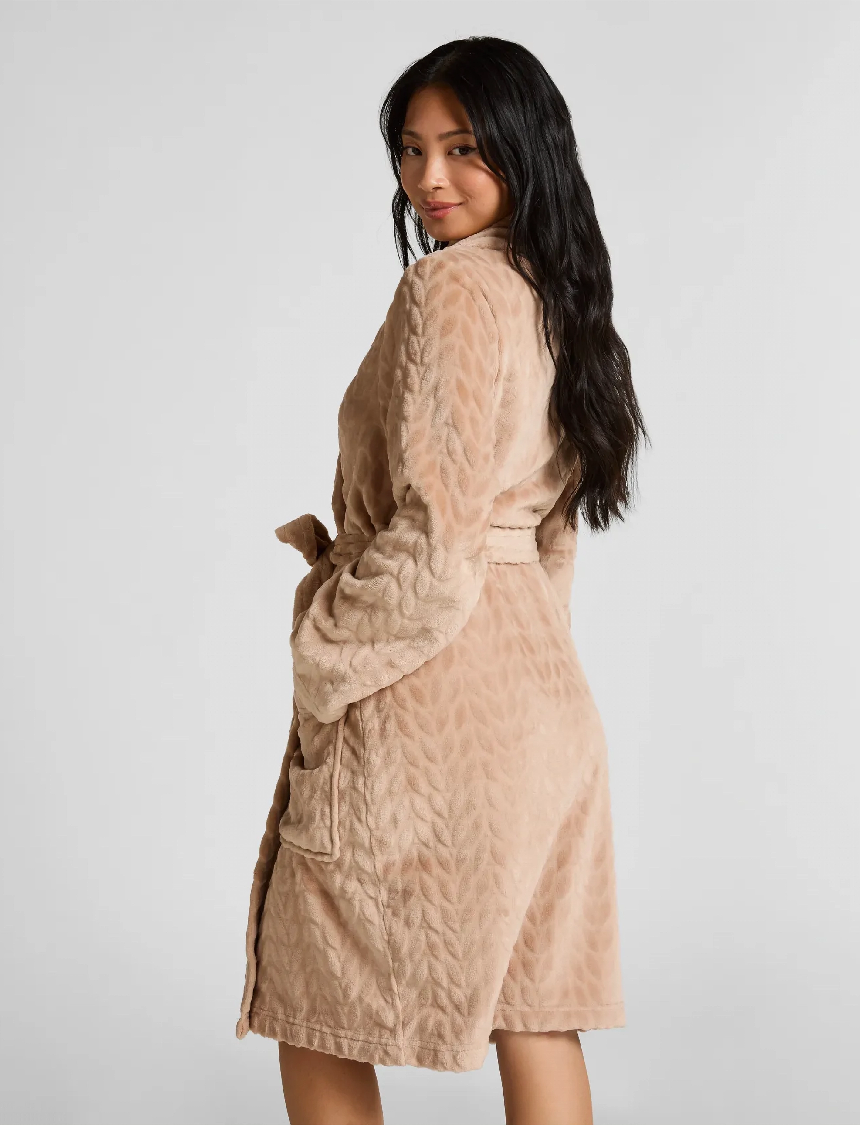 Hunkemöller - Robe Short Flannel - prezenty urodzinowe - hkm tan - 4