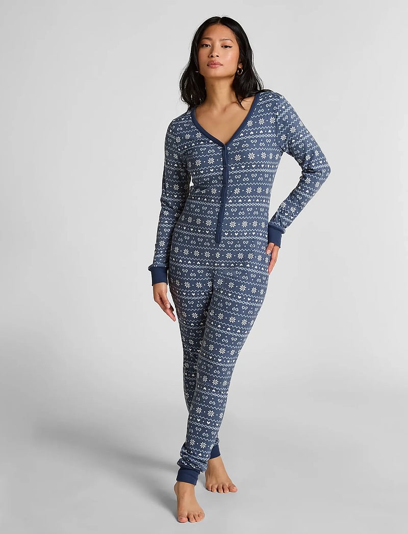 Hunkemöller - Onesie Jersey Fairisle - pyjamas - vintage indigo - 0