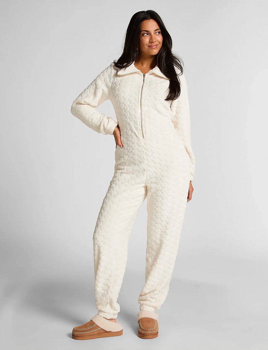 Hunkemöller - Onesie Cable Zip Up - pyjamas - gardenia - 0