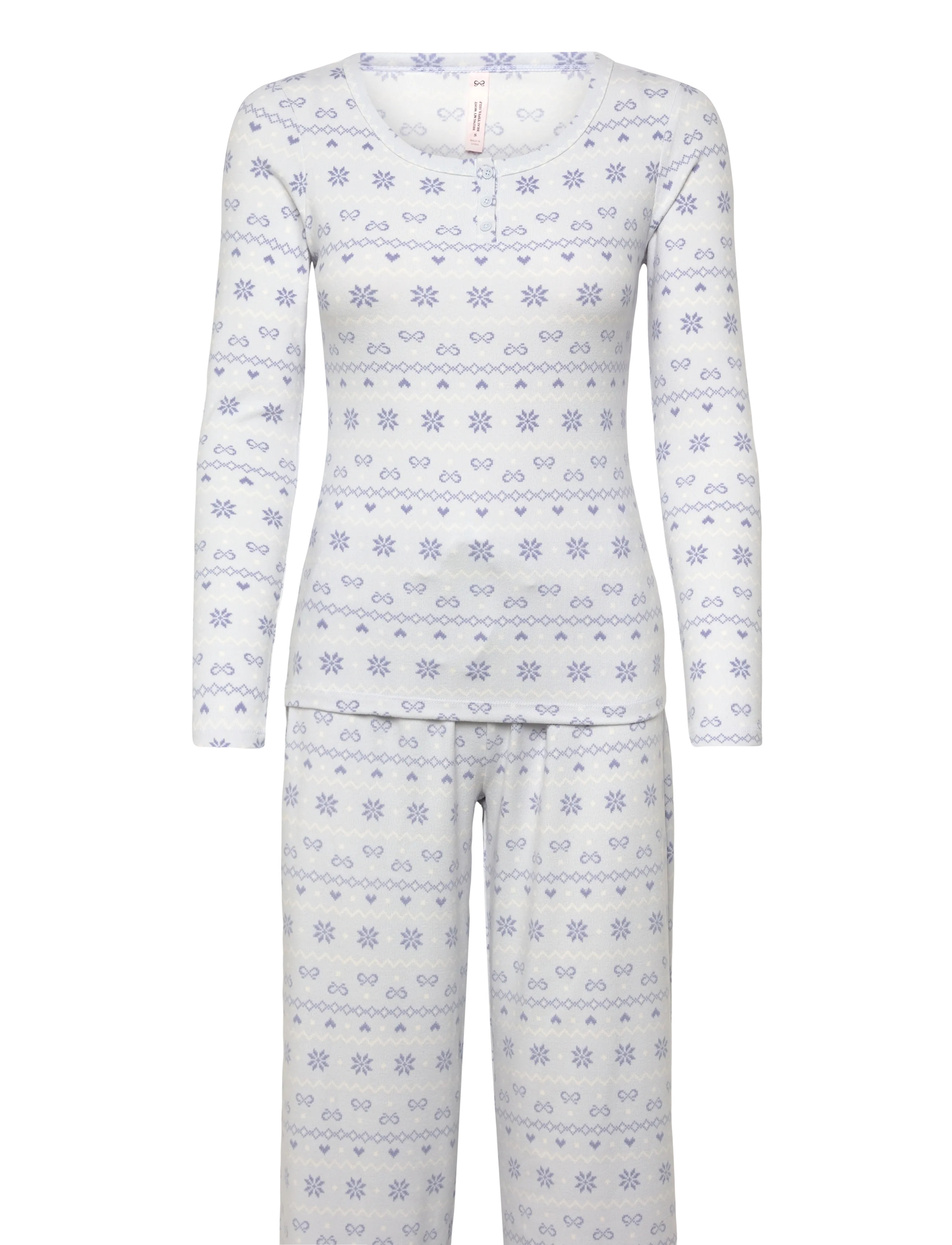 Pyjamaset Jersey Fairisle - BLUE HERON