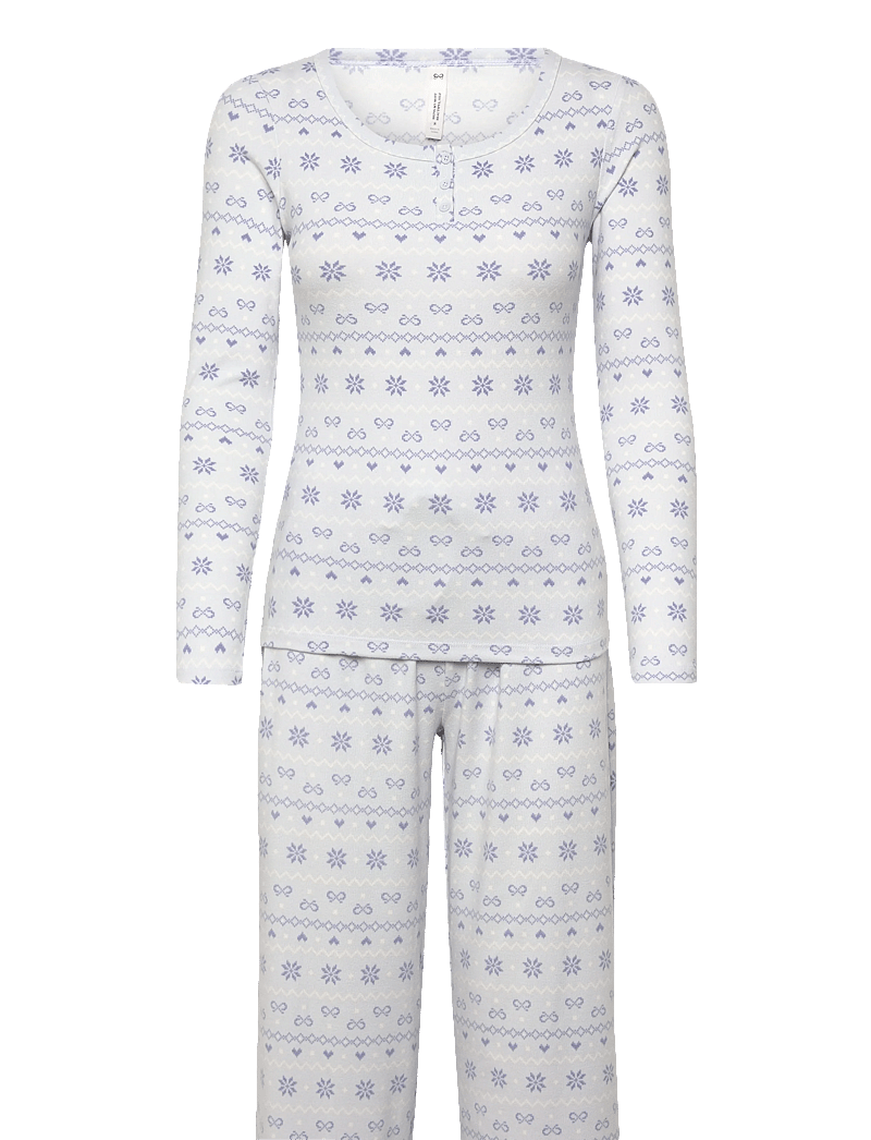 Hunkemöller - Pyjamaset Jersey Fairisle - pyjamas - blue heron - 0