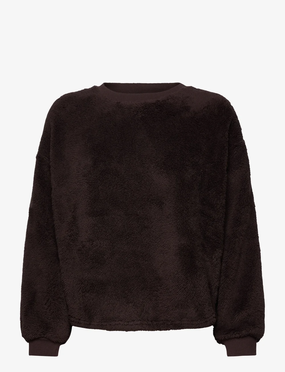 Hunkemöller - Longsleeved Top Fluffy Fleece - dressipluusid - cocoa brown - 1