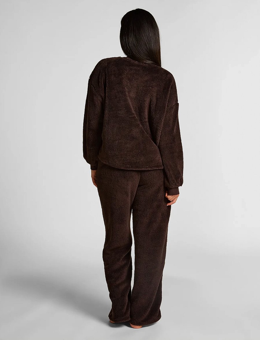 Hunkemöller - Longsleeved Top Fluffy Fleece - cocoa brown - 4