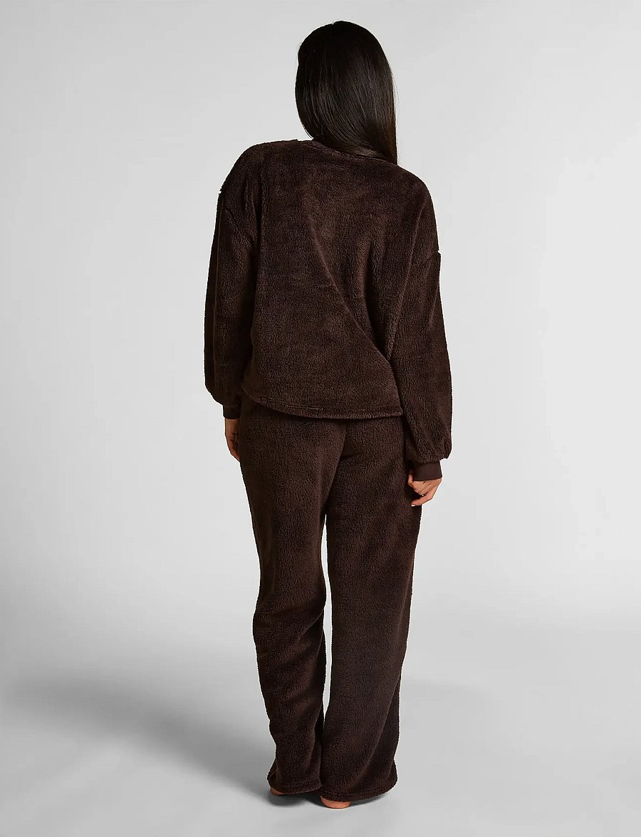 Hunkemöller - Pant Fluffy Fleece - pyjamahosen - cocoa brown - 4