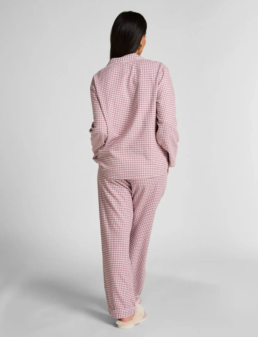 Hunkemöller - Essentials Flannel Pyjama Top - Överdelar - wistful mauve - 5