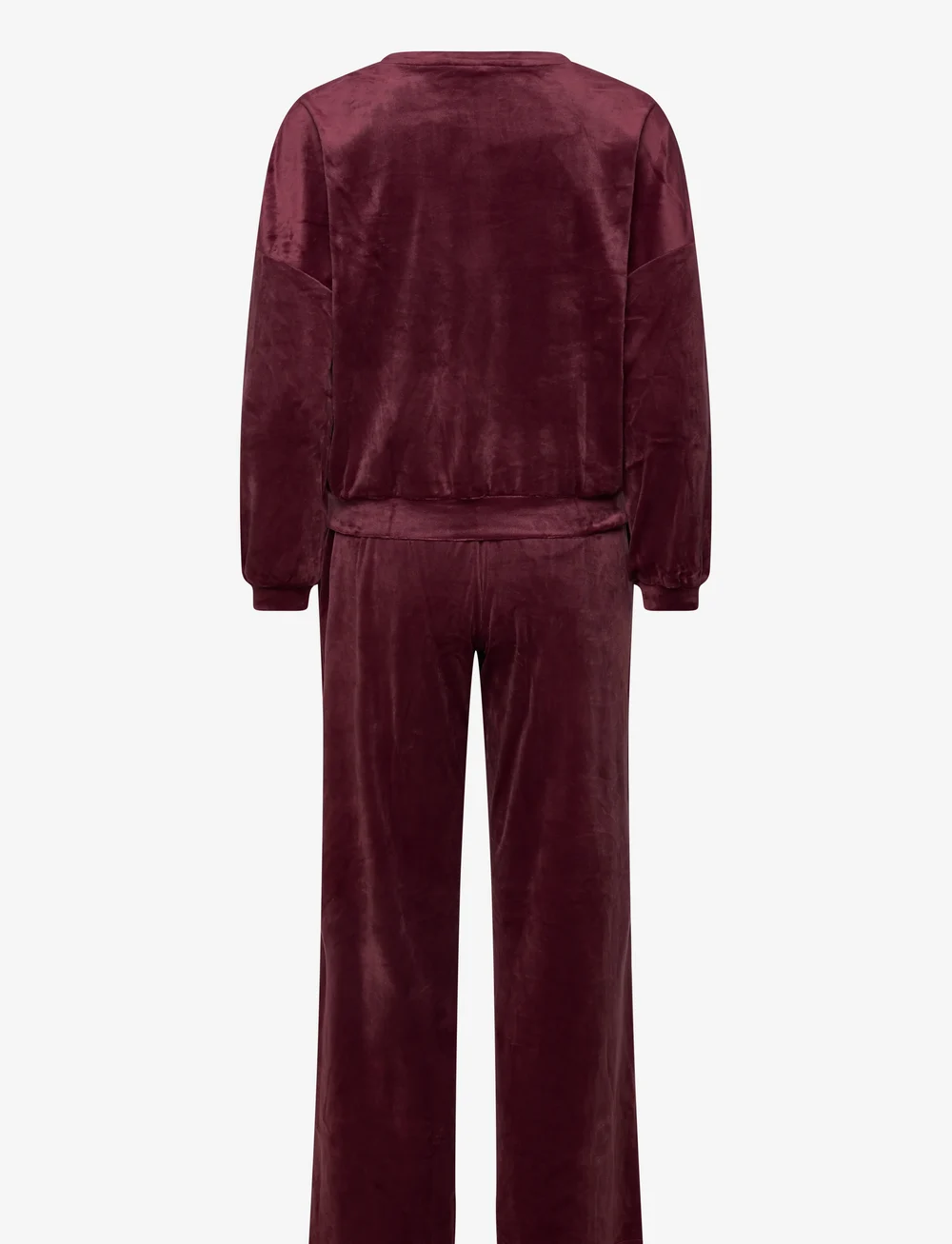 Hunkemöller - Velvet Pyjama Set - dressikomplektid - red mahogany - 2
