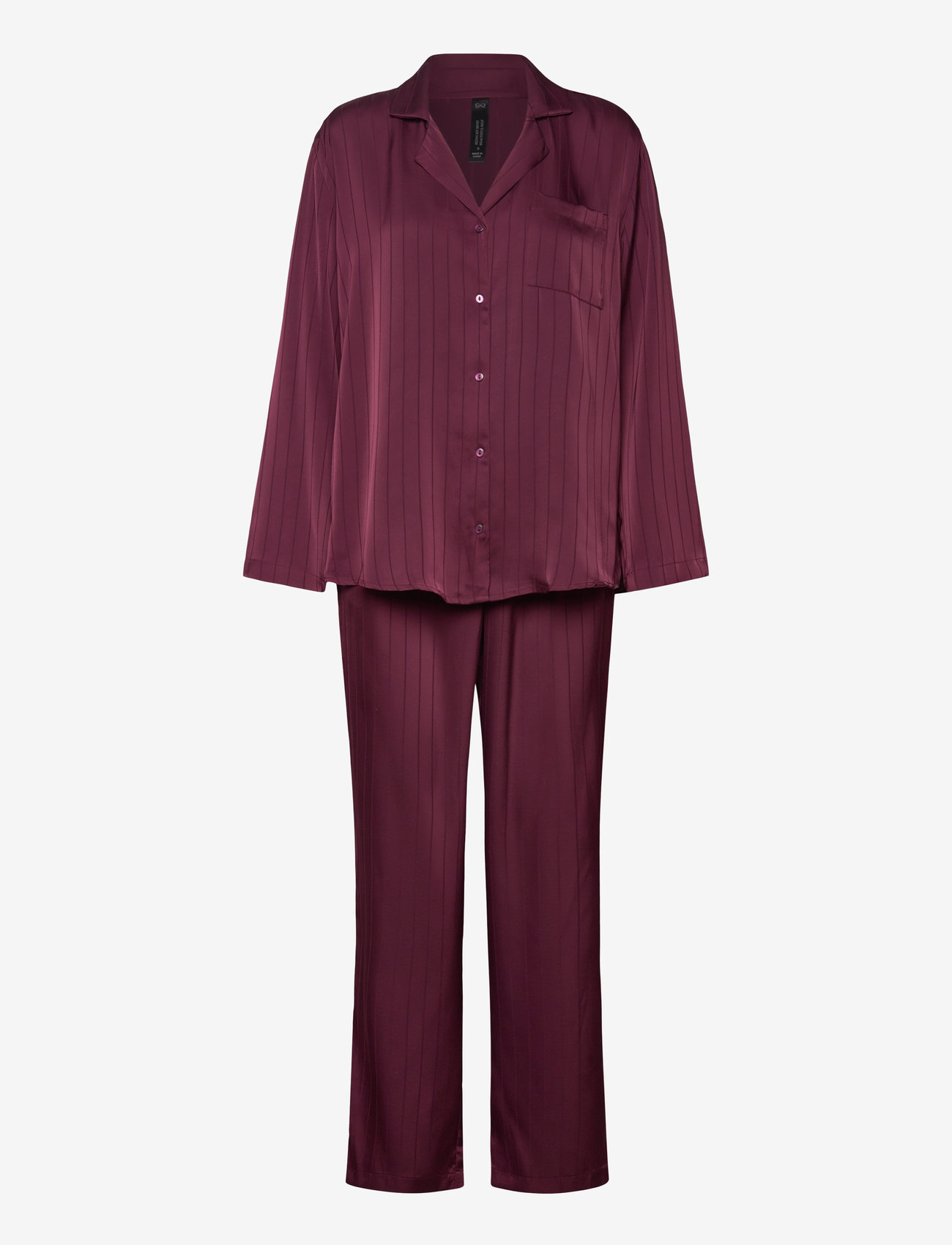 Hunkemöller - PJ LS SATIN PINSTRIPE - fig - 0