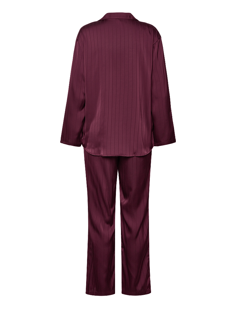 Hunkemöller - PJ LS SATIN PINSTRIPE - weihnachts-pyjamas - fig - 1