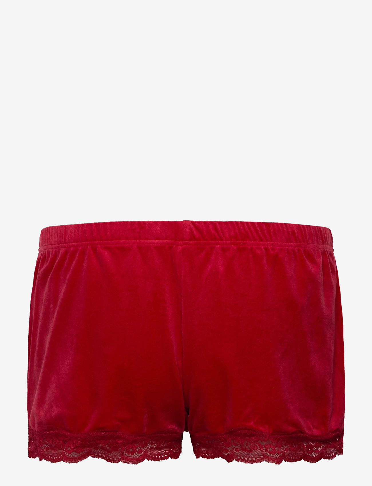 Hunkemöller - PJ CAMI VELOURS SCALLOP LACE - weihnachts-pyjamas - red - 4
