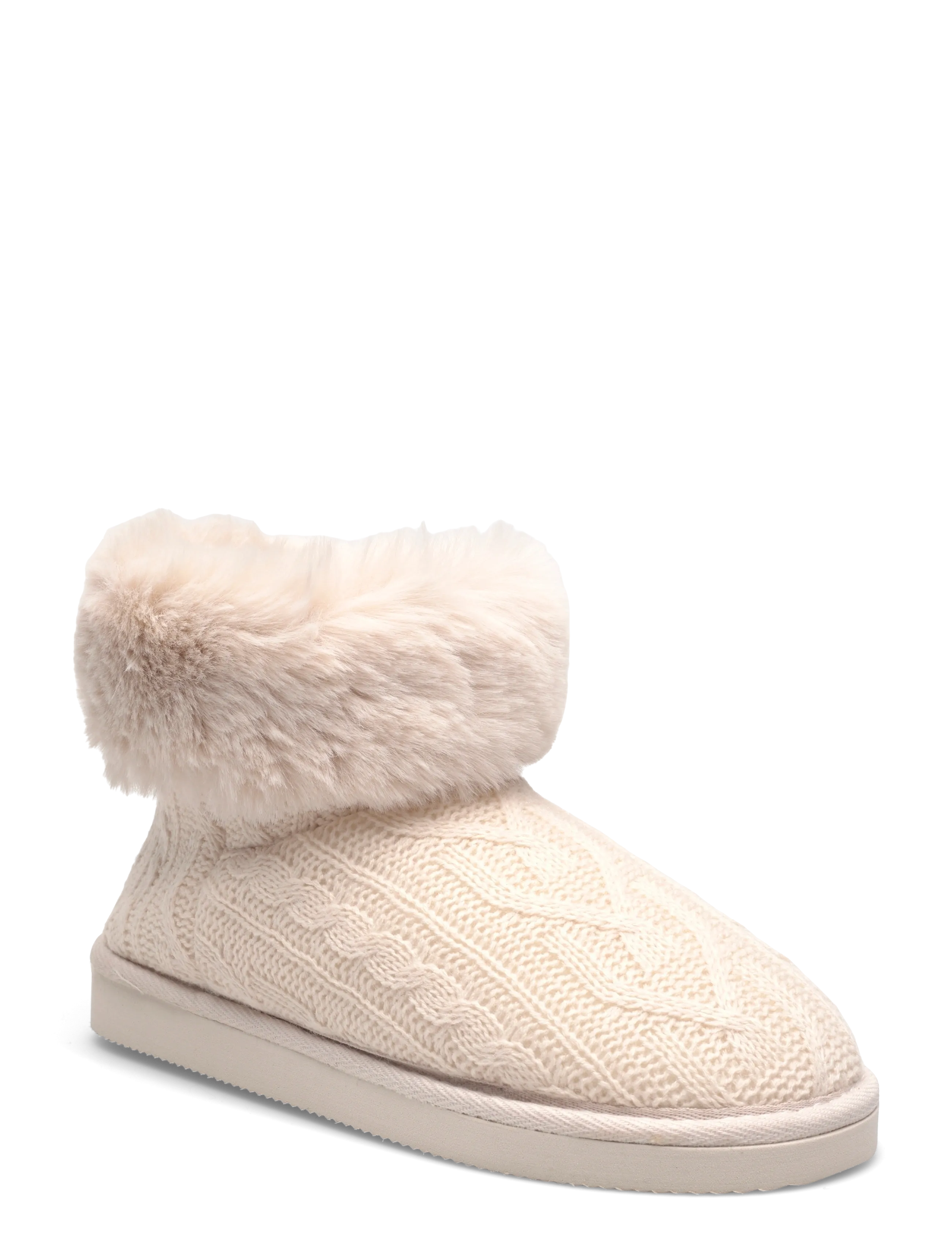 Hunkemöller SAAR CABLE KNIT BOOT - Angebote - HKM WHITE / cream