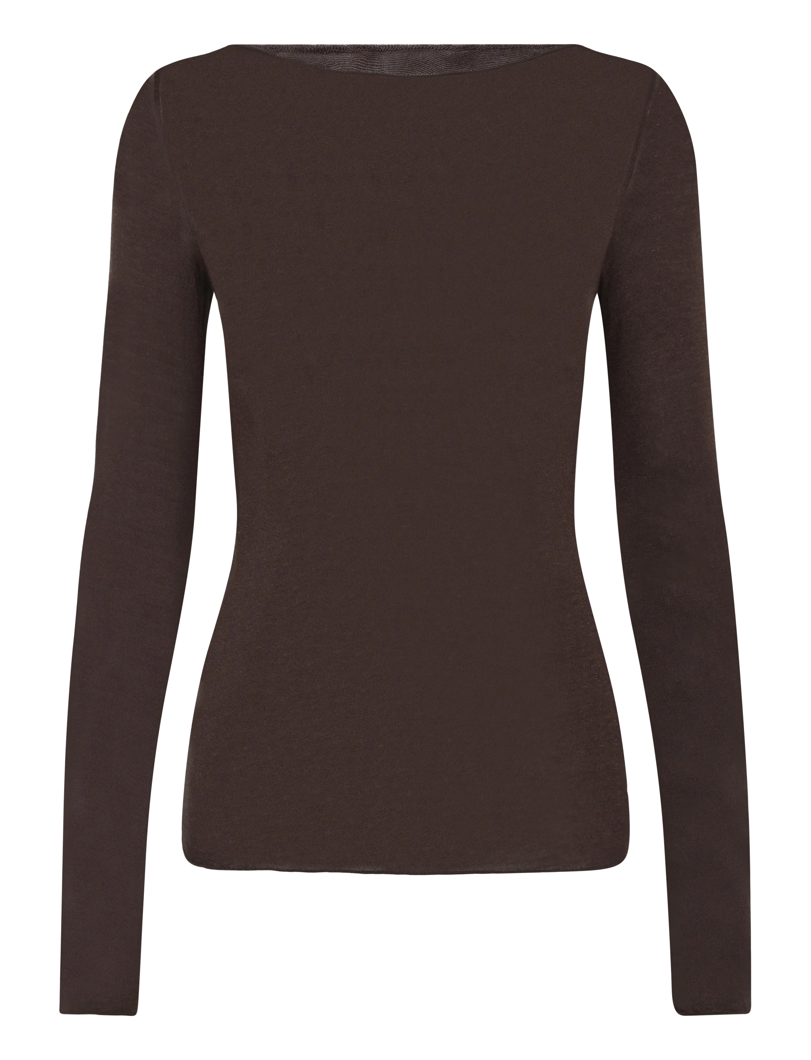 Hunkemöller Top Ls Boatneck Intimates, Damen, Langarm Bootshals Top, Braun, Gr: XL
