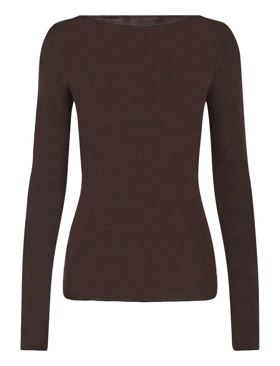 Hunkemöller - Top LS Boatneck Intimates - kaschmir - coffee bean - 1
