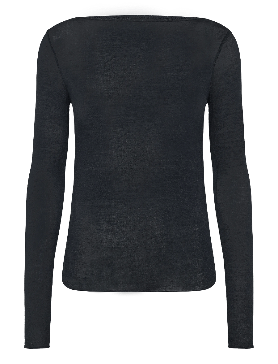 Hunkemöller - TOP LS BOATNECK INTIMATES - oberteile - caviar - 1
