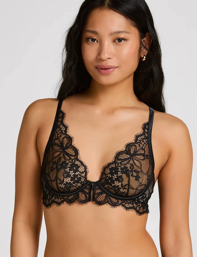 Hunkemöller - Prina Up - plunge bras - caviar - 0