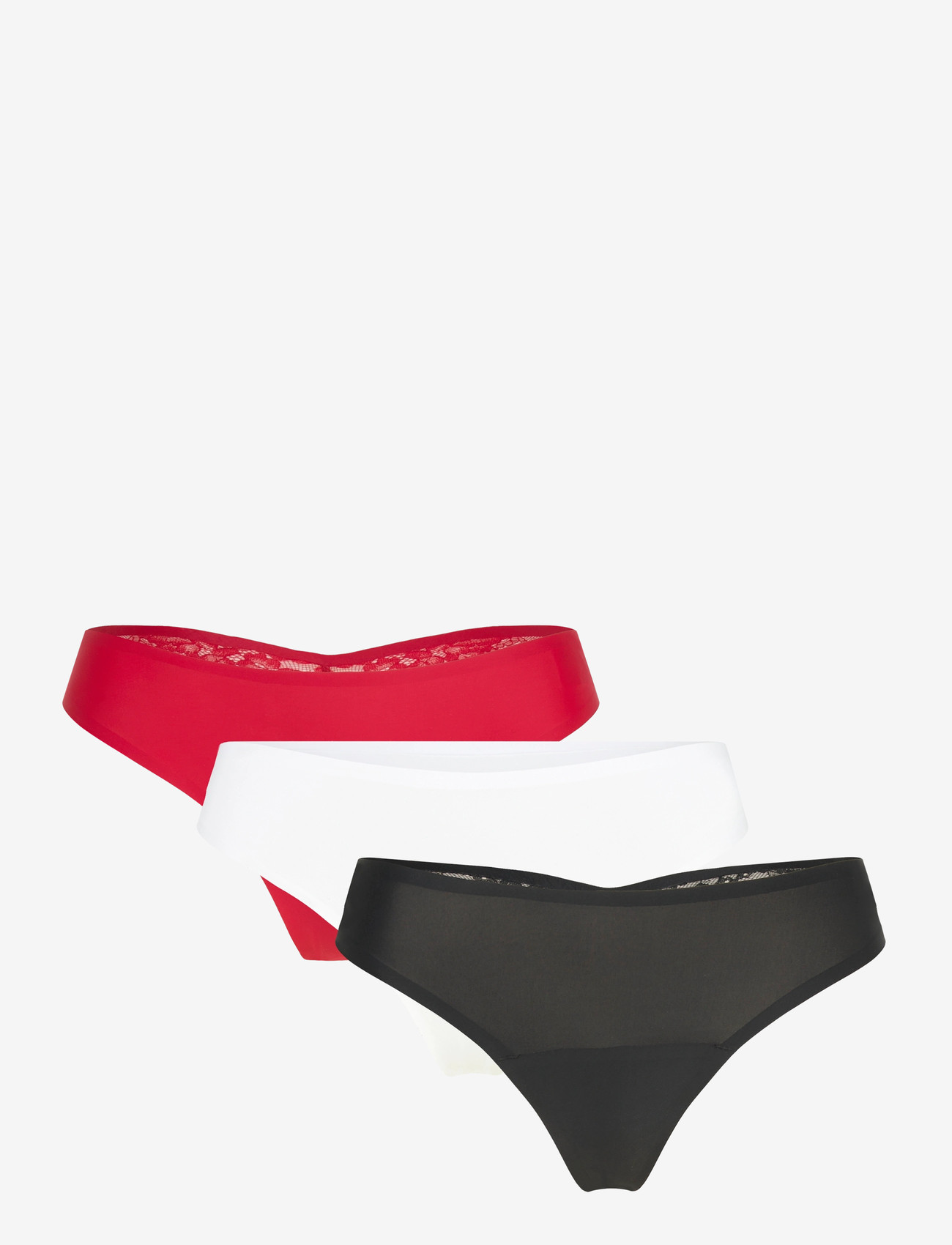 Hunkemöller - 3-Pack Invisible String - seamless trosor - chili pepper - 0