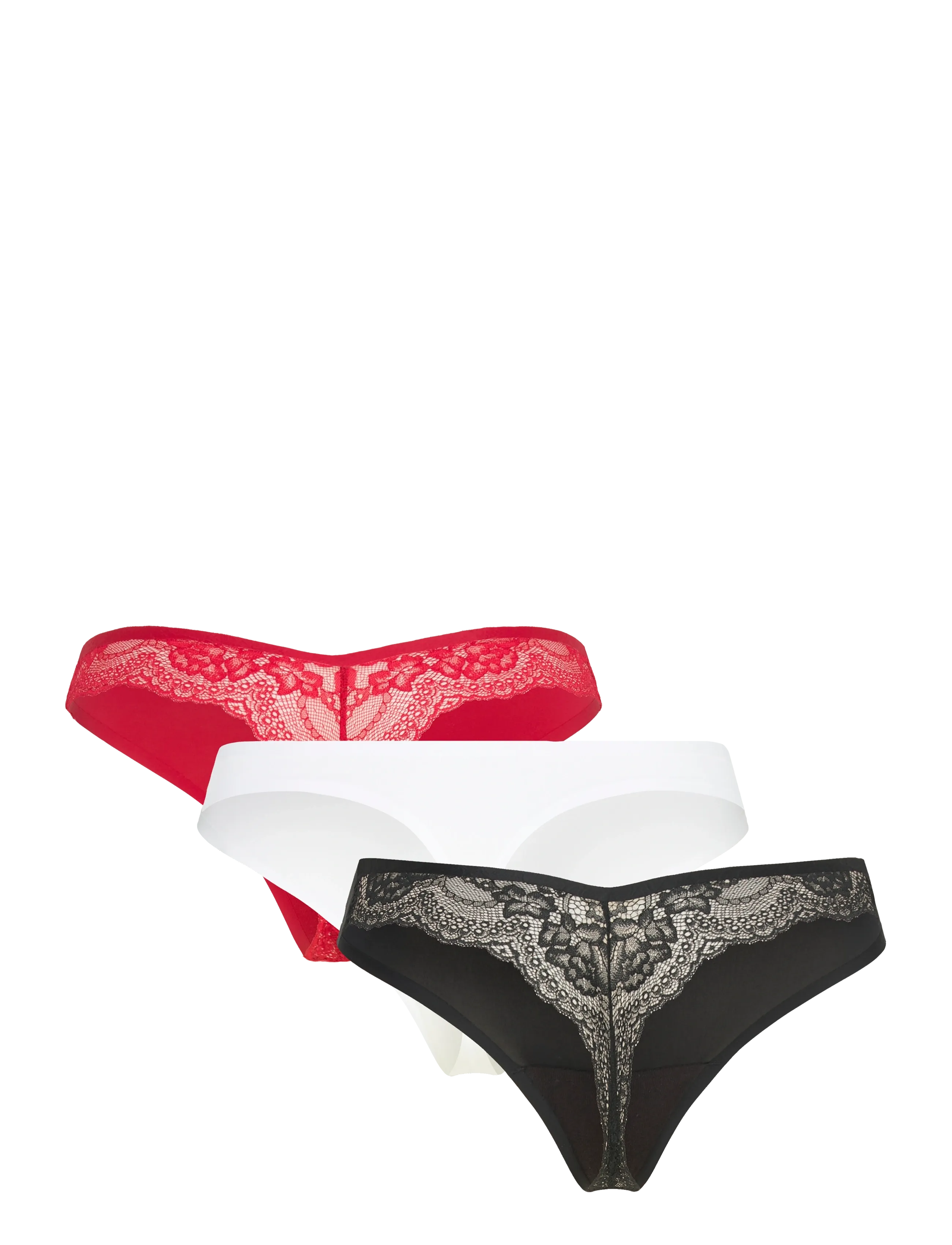 Hunkemöller - 3-Pack Invisible String - nahtlose slips - chili pepper - 1