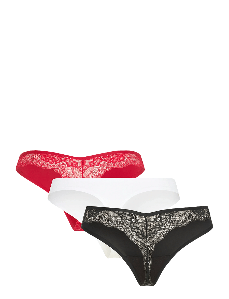 Hunkemöller - 3-Pack Invisible String - saumlausar nærbuxur - chili pepper - 1