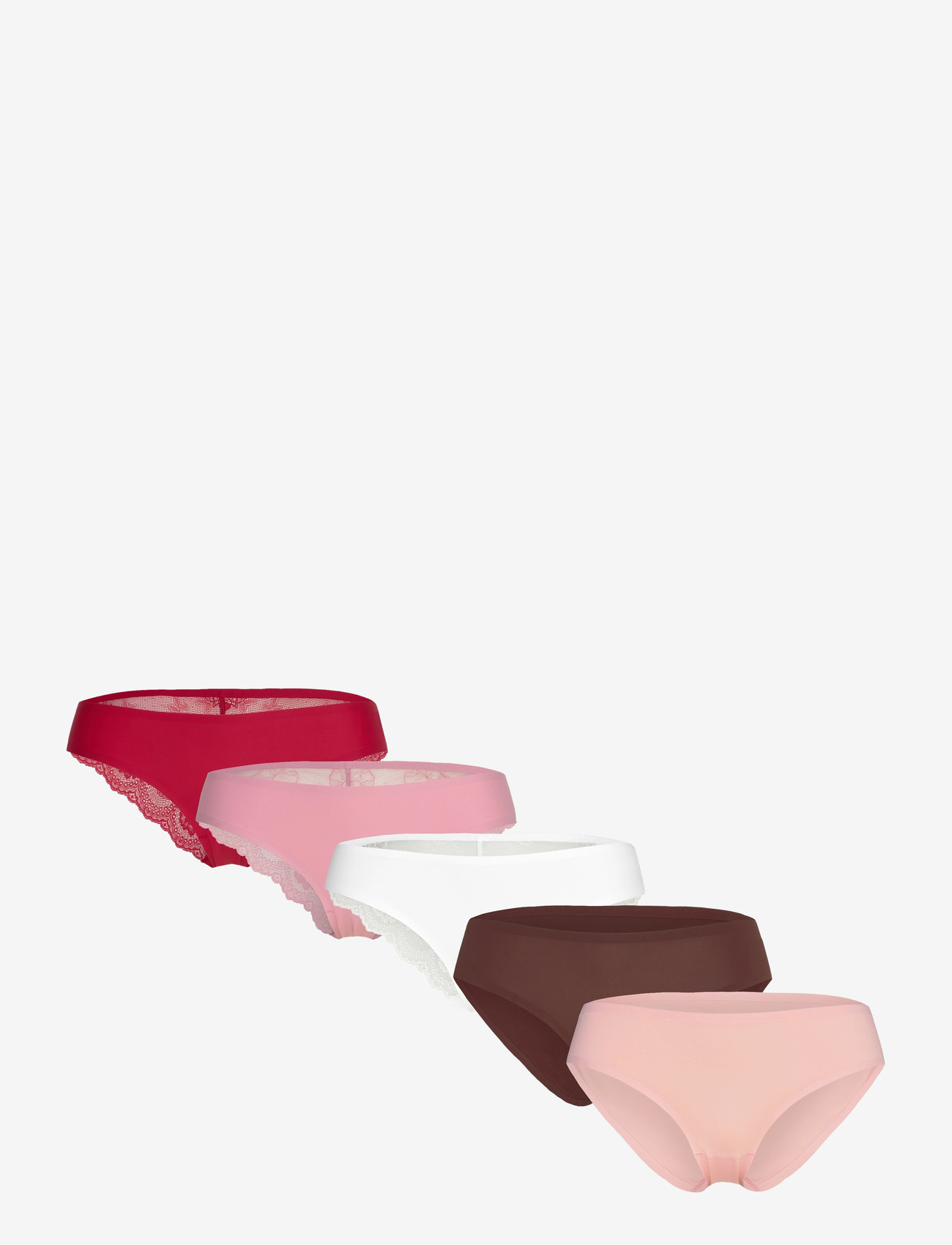 Hunkemöller - 5-Pack Invisible Brasilian - slips - snow white - 0