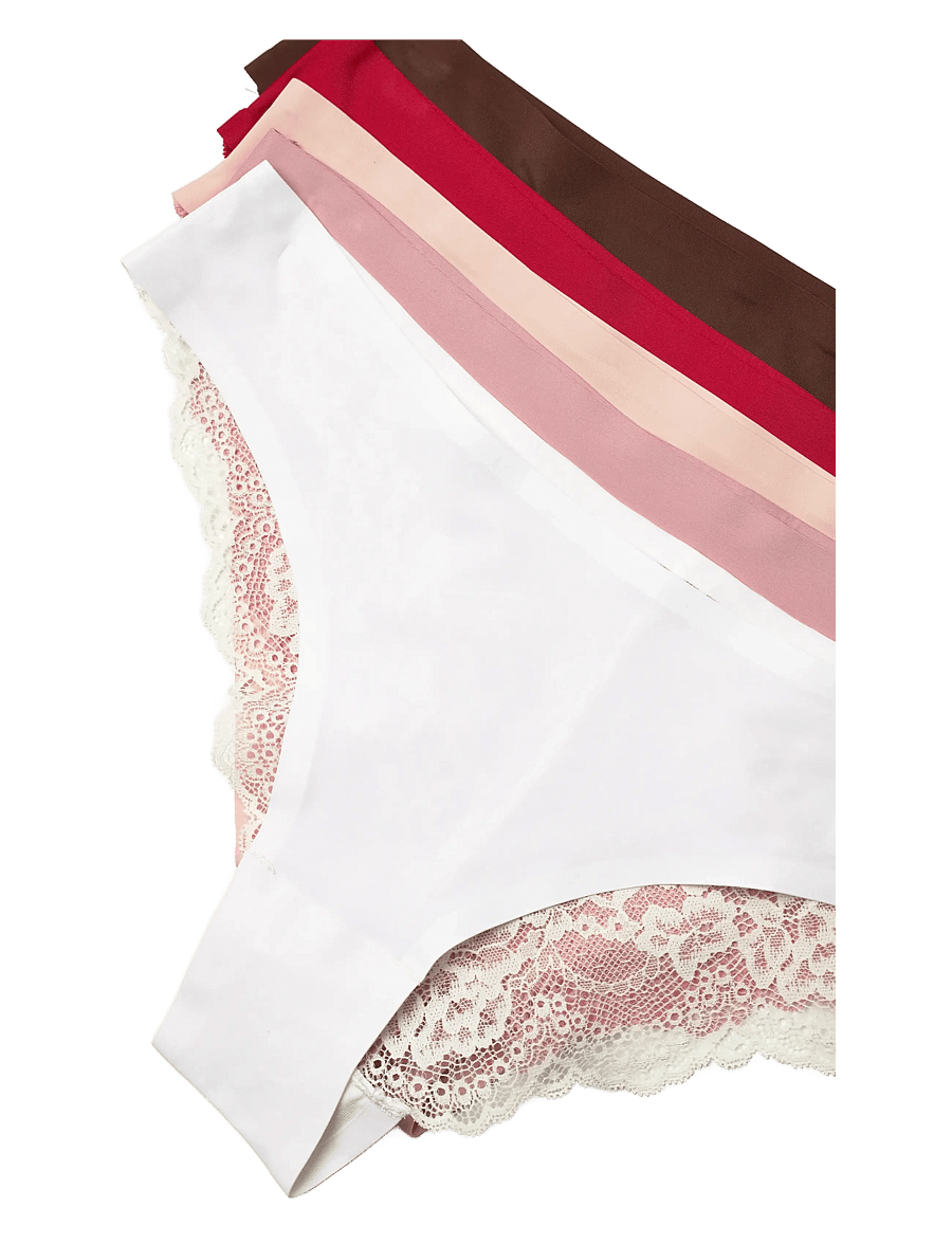 Hunkemöller - 5-Pack Invisible Brasilian - slips - snow white - 1