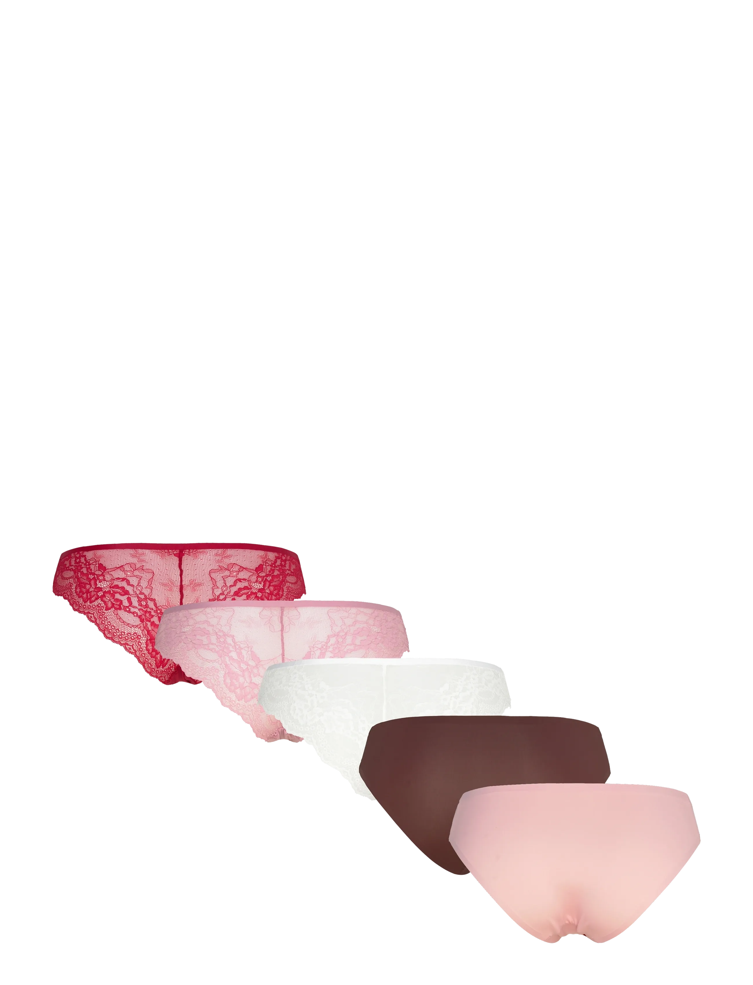 Hunkemöller - 5-Pack Invisible Brasilian - slips - snow white - 2