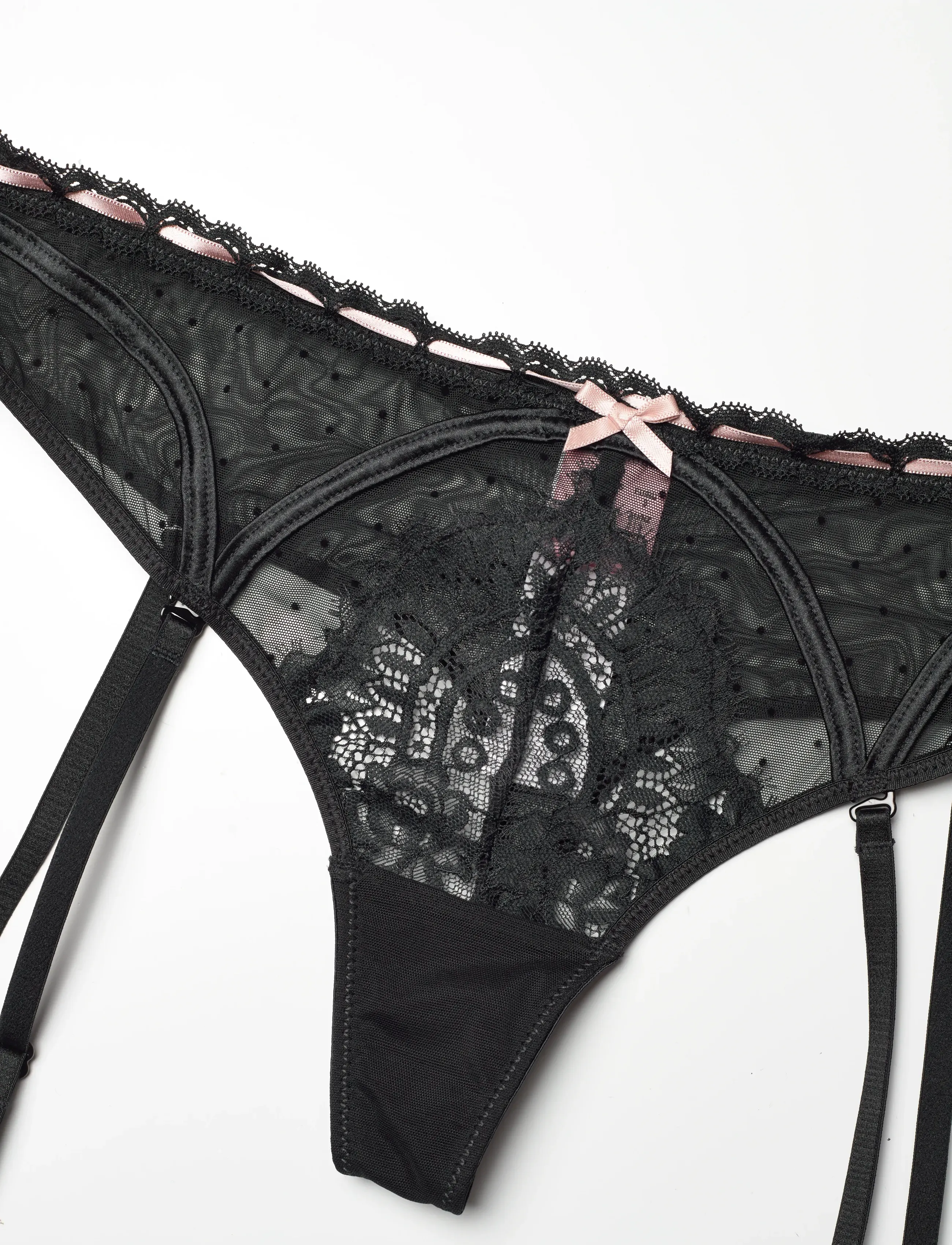Hunkemöller - Dorothy Sb String - strumpfhalter - caviar - 4