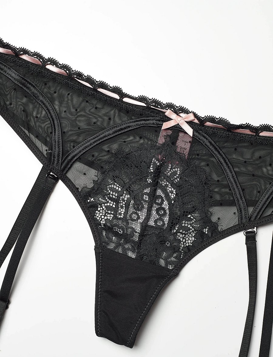 Hunkemöller - Dorothy Sb String - strumpfhalter - caviar - 4
